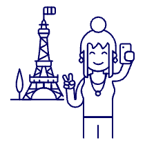 Eifel Selfie 5 Illustration from UX Line Set