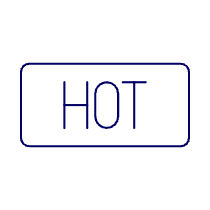Hot Rectangle Sign Illustration from UX Line Set