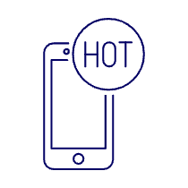 Phone Hot Sign Illustration from UX Line Set