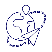 Around World Illustration from UX Line Set