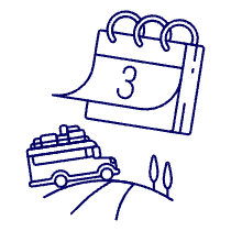 Trip Calendar Illustration from UX Line Set
