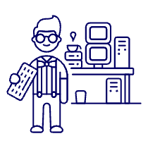 Computer Nerd 1 Illustration from UX Line Set