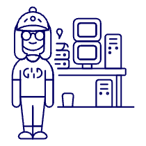 Computer Nerd 4 Illustration from UX Line Set