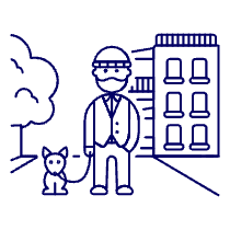 Dog Walker 1 Illustration from UX Line Set