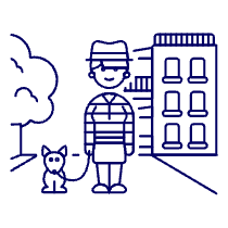 Dog Walker 4 Illustration from UX Line Set