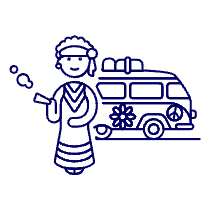 Hippie 1 4 Illustration from UX Line Set