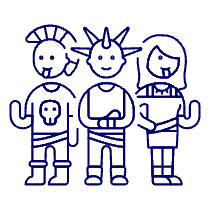 Punk Rock Group Illustration from UX Line Set