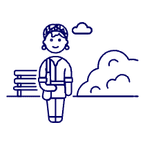 Student 4 Illustration from UX Line Set