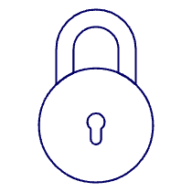 Padlock Circle Illustration from UX Line Set