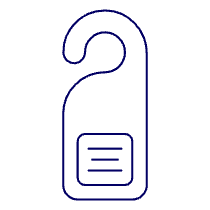 Private Doorhanger Illustration from UX Line Set