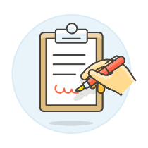 Document Sign 3 Illustration from Free illustrations Set