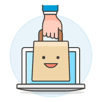 Online Shop Laptop 1 Illustration from Free illustrations Set