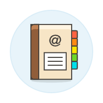 Contact Book 1 Illustration from UX Colors - Free Set