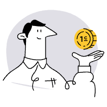 Dave Coin Money Illustration from Sketchvalley Set