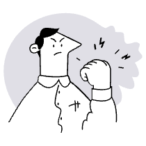 Dave Fighting Illustration from Sketchvalley Set