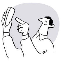 Dave Phone Selfie Illustration from Sketchvalley Set