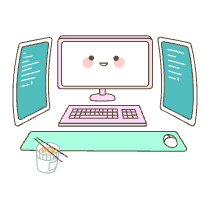 Developer Desk Illustration from Seoul - Free Set