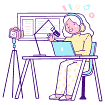 Live Broadcast Illustration from Djakarta - Free Set