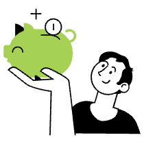 Marketing Saving Piggy Illustration from Sketchvalley Set