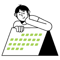 Marketing Schedule Calendar Illustration from Sketchvalley Set