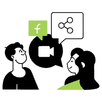 Marketing Social Media Illustration from Sketchvalley Set