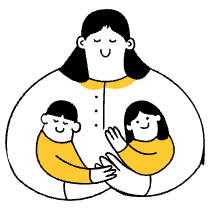 Mother Children Illustration from Sketchvalley Set