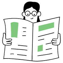 Newspaper Reading Illustration from Sketchvalley Set