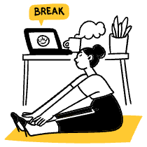 Productive Break Relax Illustration from Sketchvalley Set