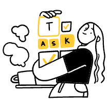 Productive Multi Tasks Illustration from Sketchvalley Set