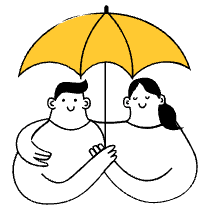 Protection Umbrella Illustration from Sketchvalley Set