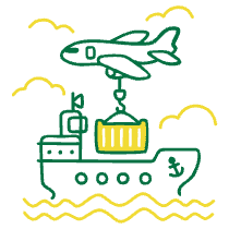 Shipping Illustration from Manila - Free Set