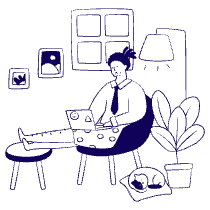 Work From Home 1 Illustration from Milano - Free Set