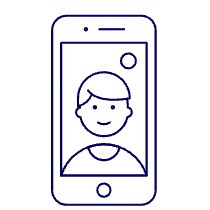 Video Call Phone Illustration from UX Line Set
