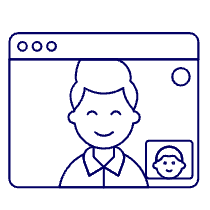 Video Conference Browser 1 4 Illustration from UX Line Set