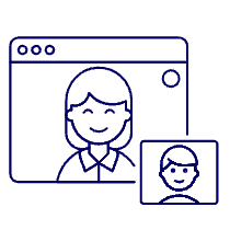 Video Conference Browser 2 1 Illustration from UX Line Set
