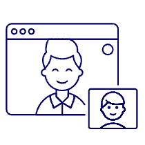 Video Conference Browser 2 4 Illustration from UX Line Set