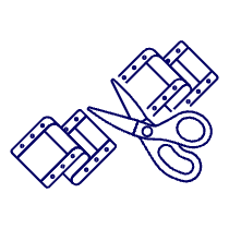 Film Cut Editor Illustration from UX Line Set