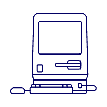 Vintage Computer 3 Illustration from UX Line Set