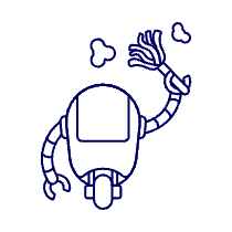 Cleaner Robot Illustration from UX Line Set