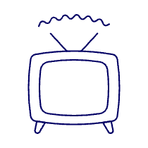 Television Vintage 1 Illustration from UX Line Set