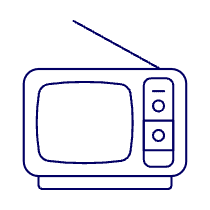 Television Vintage 2 Illustration from UX Line Set