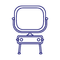 Television Vintage 3 Illustration from UX Line Set