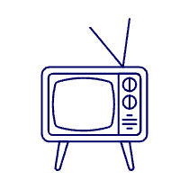 Television Vintage 5 Illustration from UX Line Set