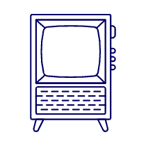 Television Vintage 6 Illustration from UX Line Set