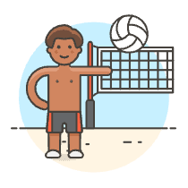 Sports Volleyball 5 Illustration from UX Colors Set