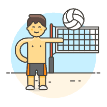 Sports Volleyball 6 Illustration from UX Colors Set