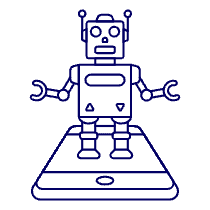 Hologram Robot 2 Illustration from UX Line Set