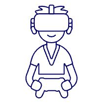 Vr Gaming 2 1 Illustration from UX Line Set