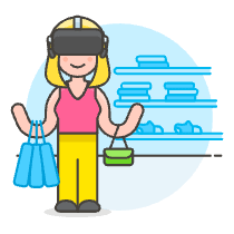 Vr Shopping 1 5 Illustration from UX Colors Set