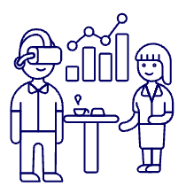 Virtual Meeting 1 Illustration from UX Line Set